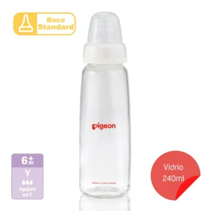 Biberón Pigeon Boca Standard Vidrio 240 ml Anticólico