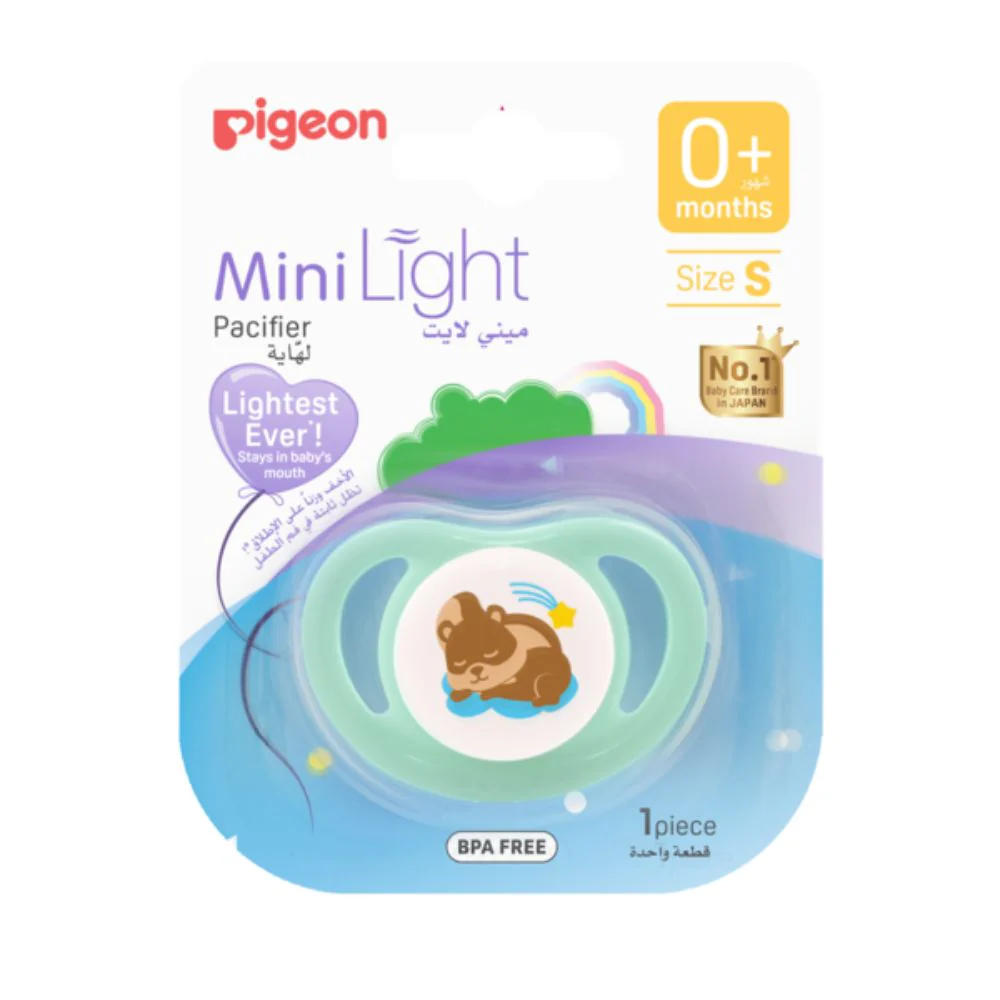 Chupete Pigeon Mini Light Talla S 0-6m Verde