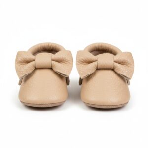 Mocasines de Cuero para Bebé Color beige