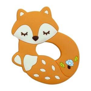 Set de Mordedores de Silicona para Bebé Pack x5 Diseños Elefante y Zorrito