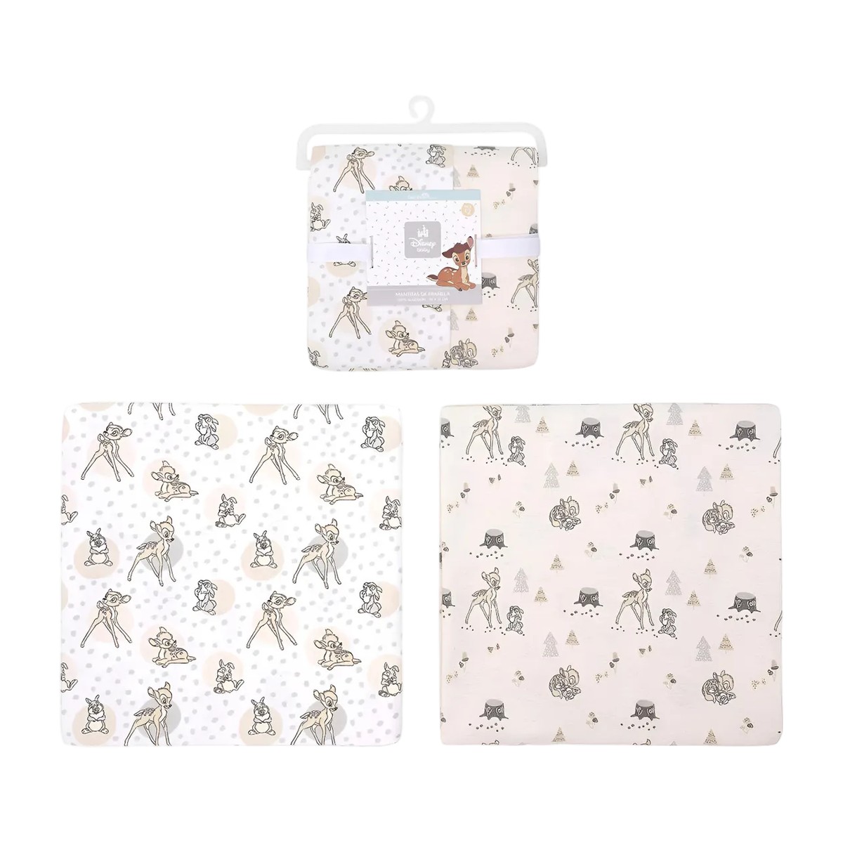 Pack 2 Mantitas Bebé 100% Algodón Franela Bambino – vista 2