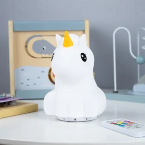 Lámpara con Ruido Blanco Balia Recargable | Luz RGB, Sonidos para Dormir Bebé (Unicornio)