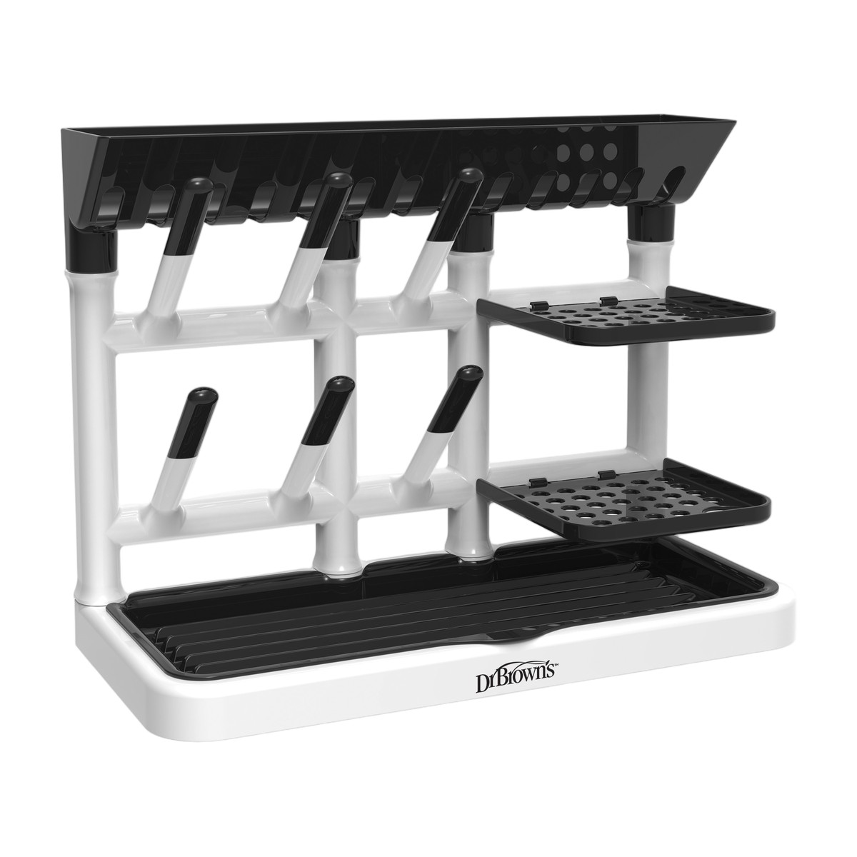rack secador de mamaderas Dr Brown's organizador y escurridor de accesorios de bebé