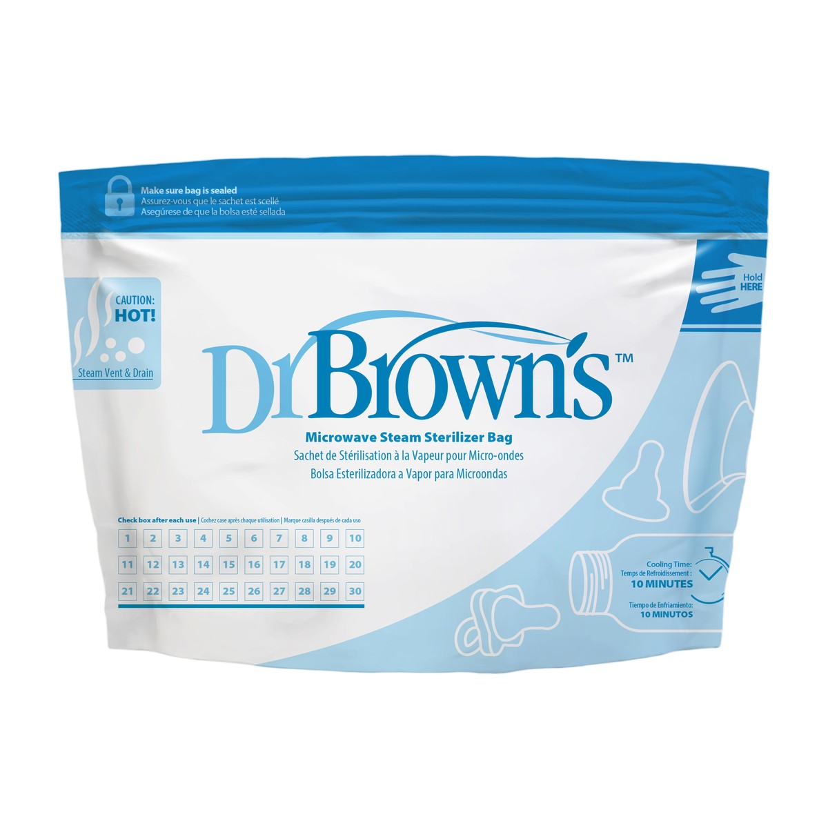 Bolsas para esterilizar mamaderas microondas dr browns