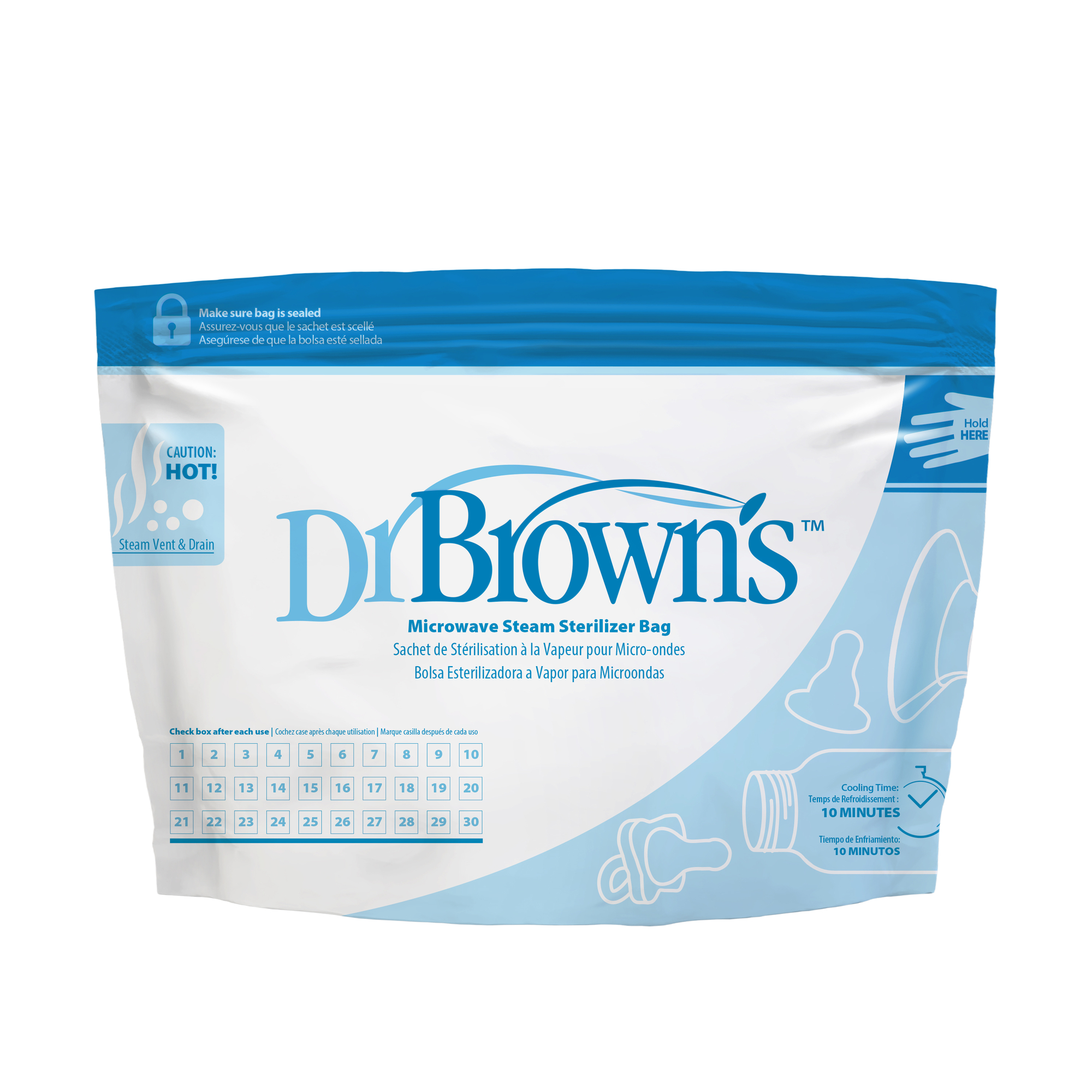 Bolsas para esterilizar mamaderas microondas dr browns