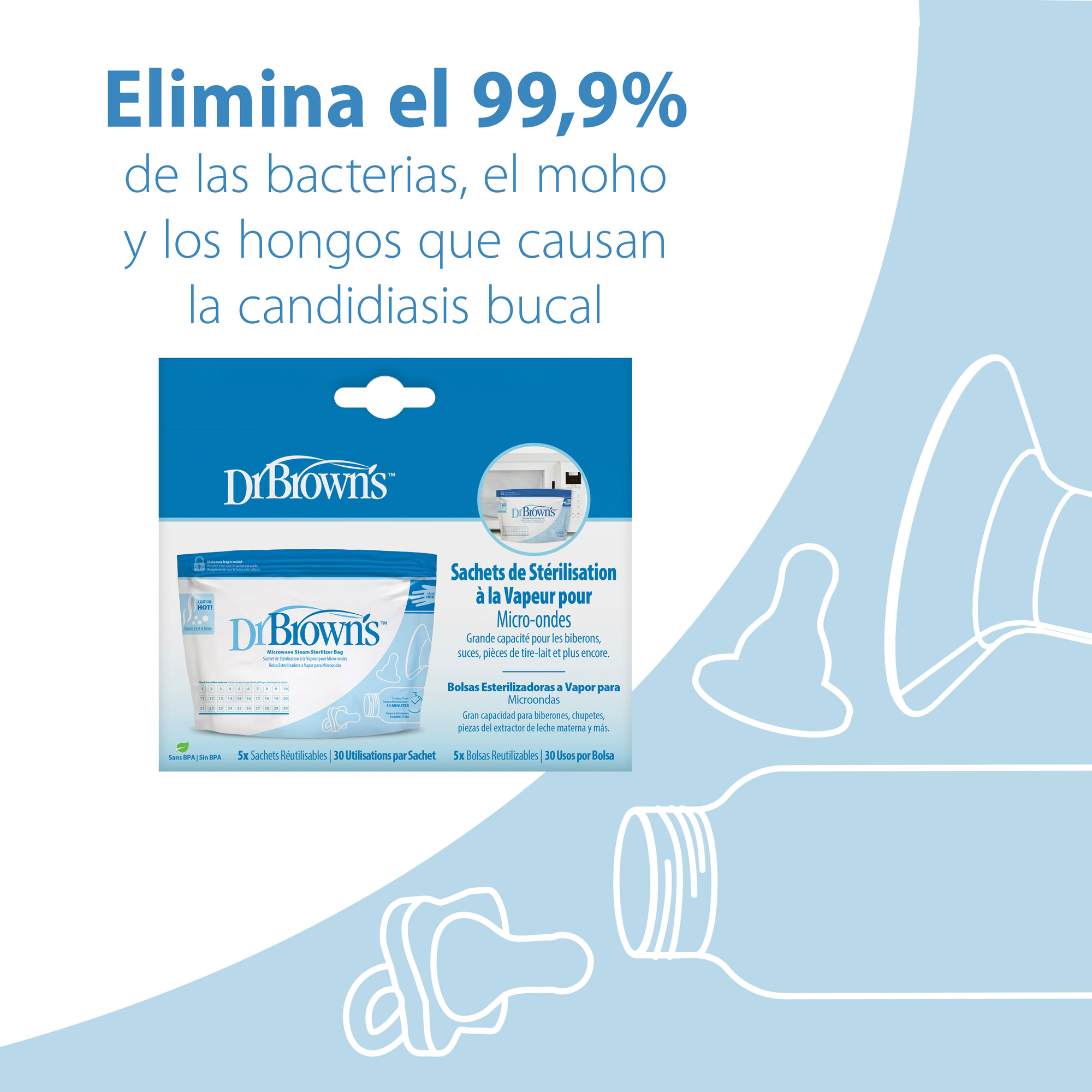 bolsas para esterilizar mamaderas Dr browns