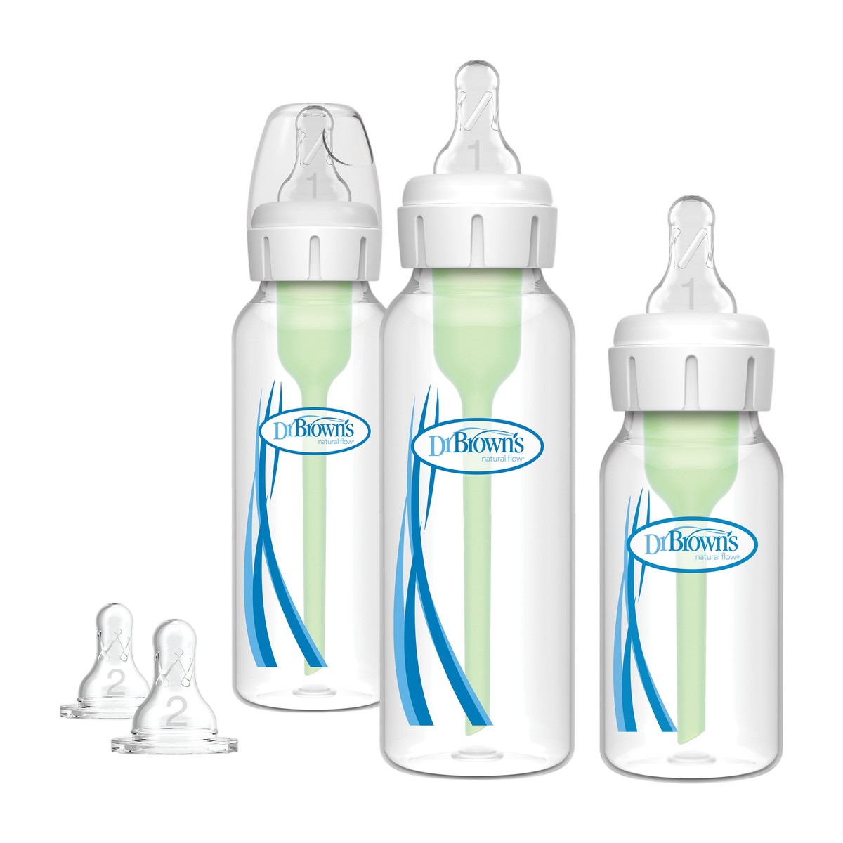Kit Mamaderas Anticólicos Dr. Brown's Options+ | Set Inicio Recién Nacido 120ml y 250ml