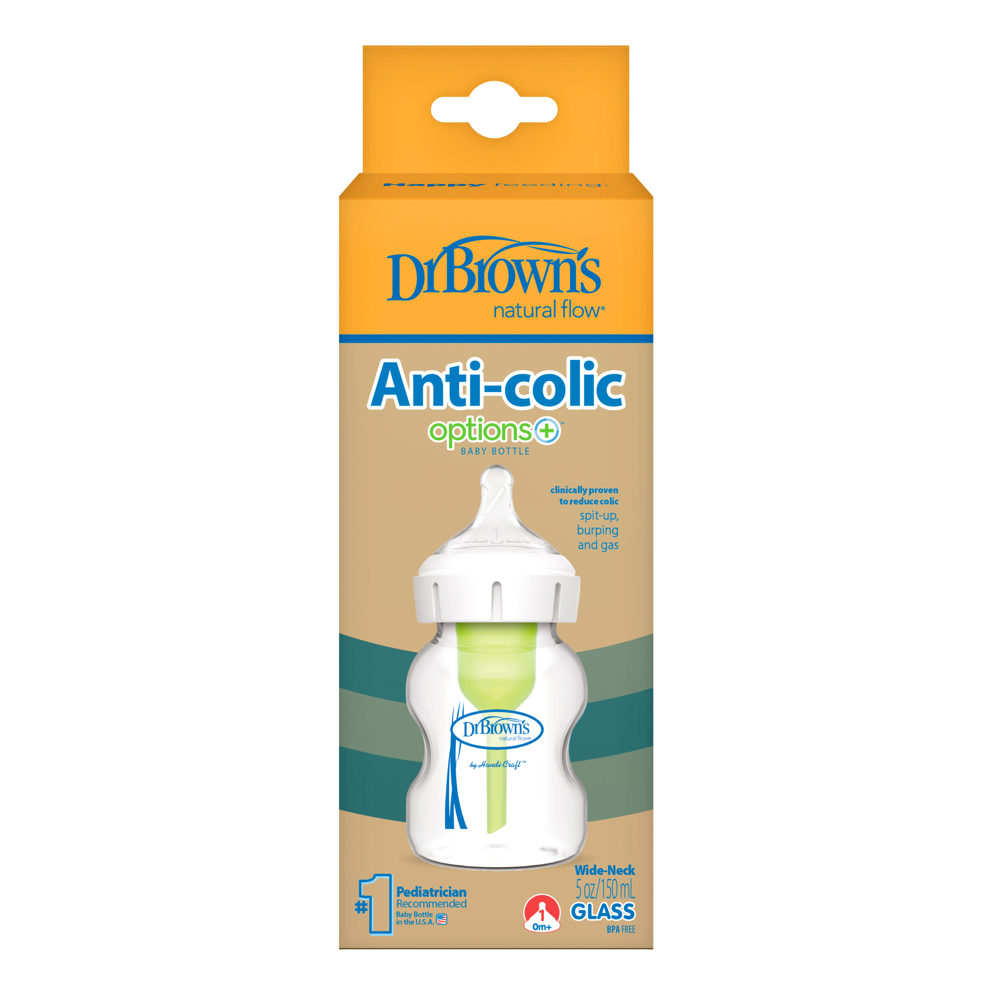 dr browns mamadera vidrio boca ancha 150ml