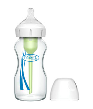 mamadera dr browns vidrio boca ancha 270ml anticólicos