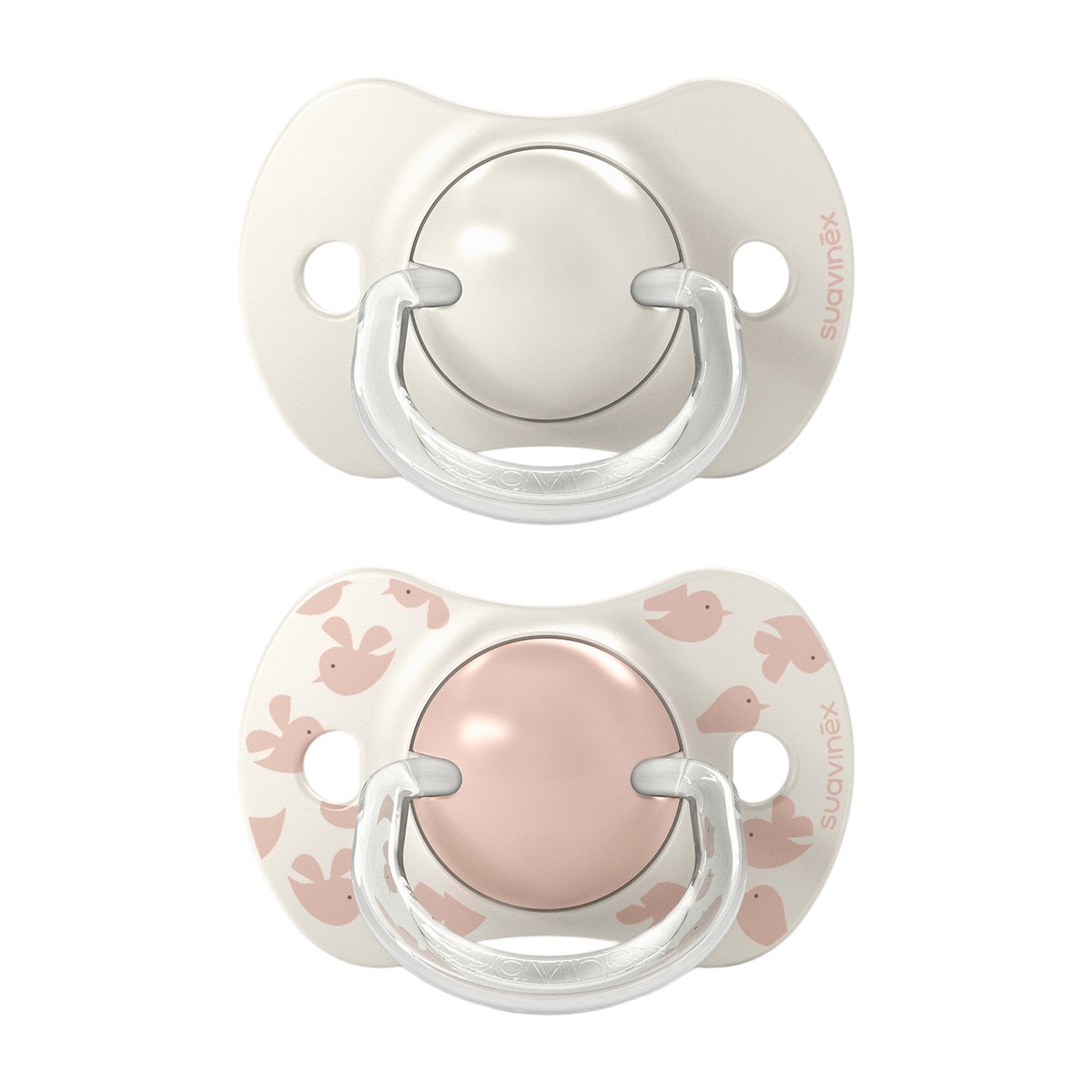 Chupetes Rosa Birdies con Tetina Fisiologica SX Pro de Silicona 6/18 meses