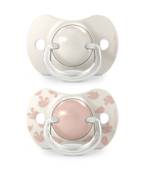 Chupetes Rosa Birdies con Tetina Fisiologica SX Pro de Silicona 6/18 meses