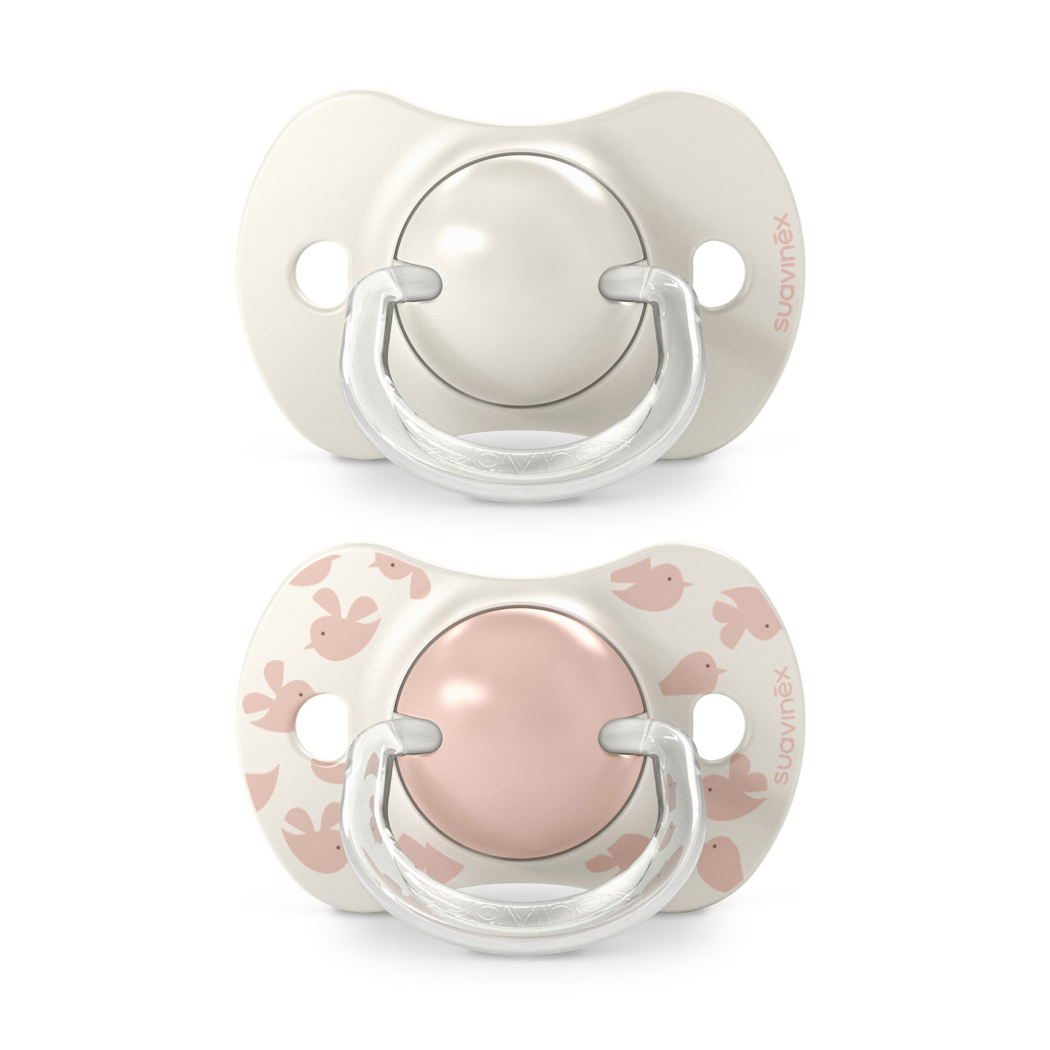 Chupetes Rosa Birdies con Tetina Fisiologica SX Pro de Silicona 6/18 meses