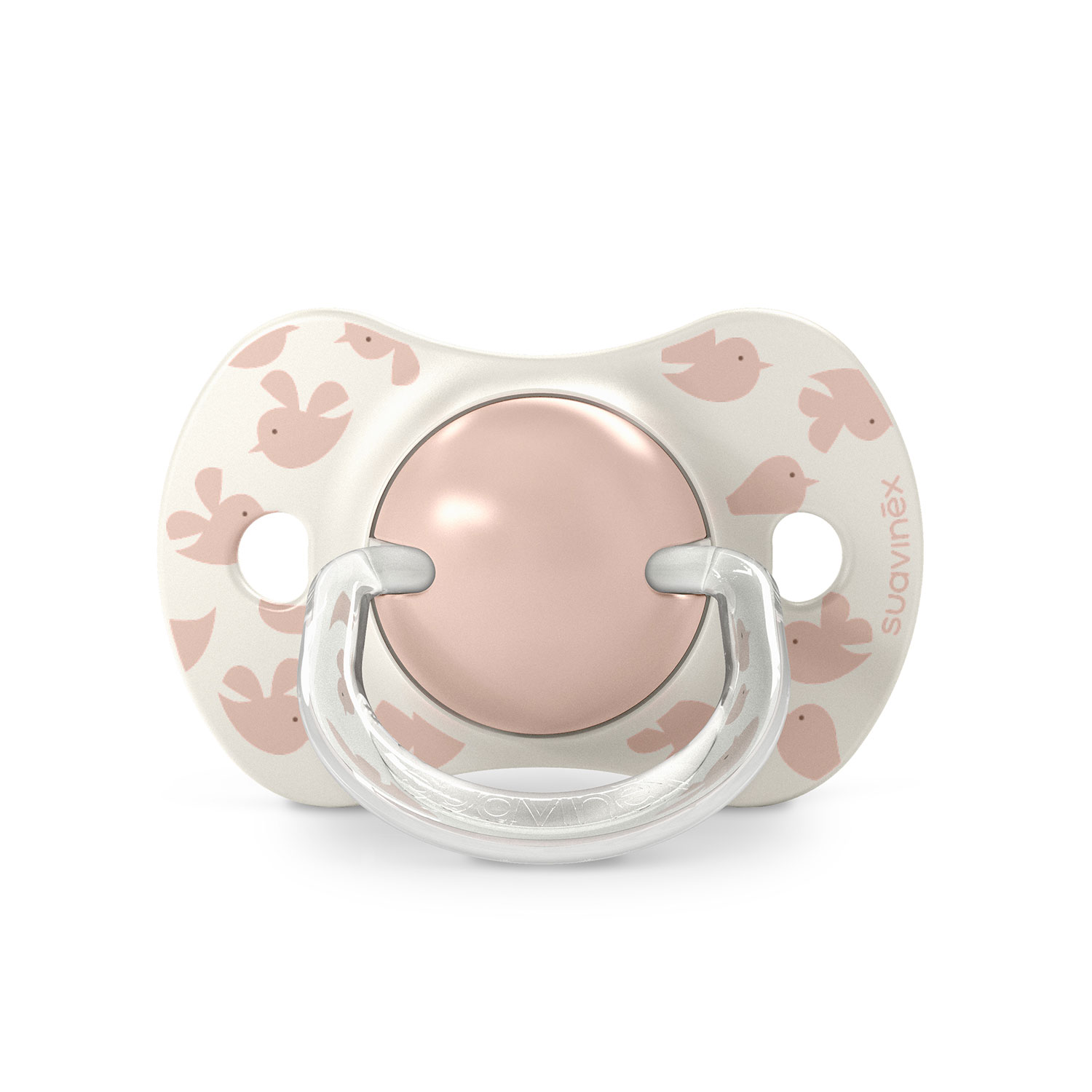 Pack 2 Chupetes Fisiológicos Silicona Ultra-Suave Suavinex Birdies Rosa 6-18M