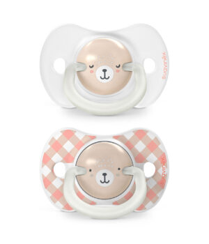 Pack 2 Chupetes Fisiológicos para Bebé Suavinex Night & Day Wild Rosa 6-18M