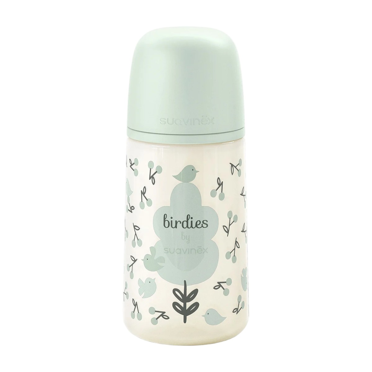 Mamadera Verde Birdies de 270ml con Tetina Fisiológica Sx Pro Flujo Medio +3 meses