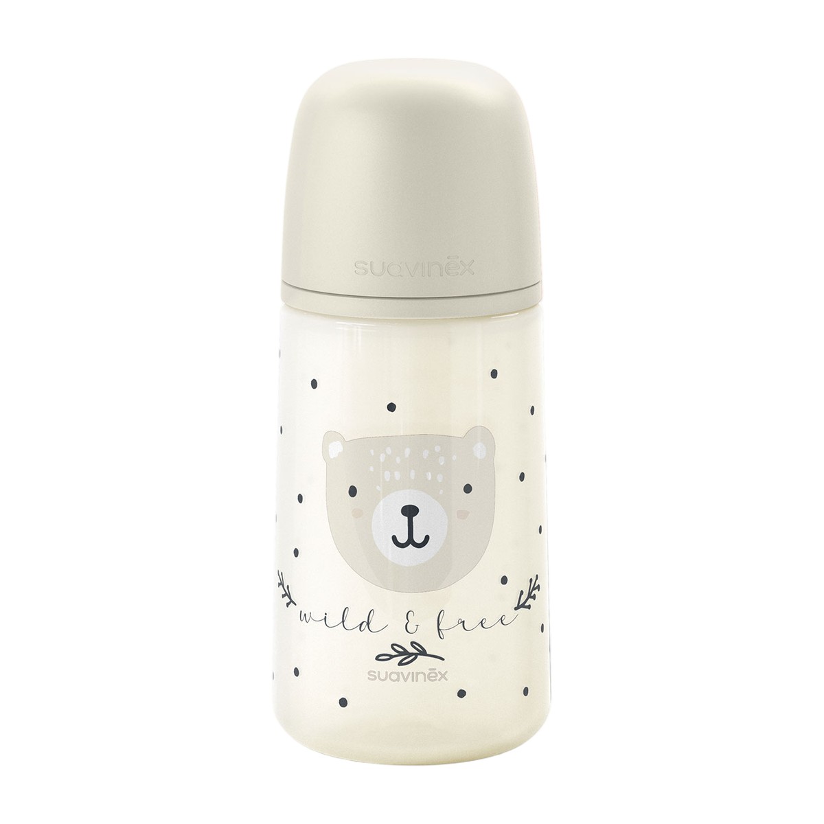 Mamadera Beige Wild de 270ml con Tetina Fisiológica Sx Pro Flujo Medio +3 meses