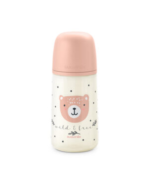 Mamadera Suavinex Wild Rosa 270ml Tetina SX Pro Flujo Medio 3M+