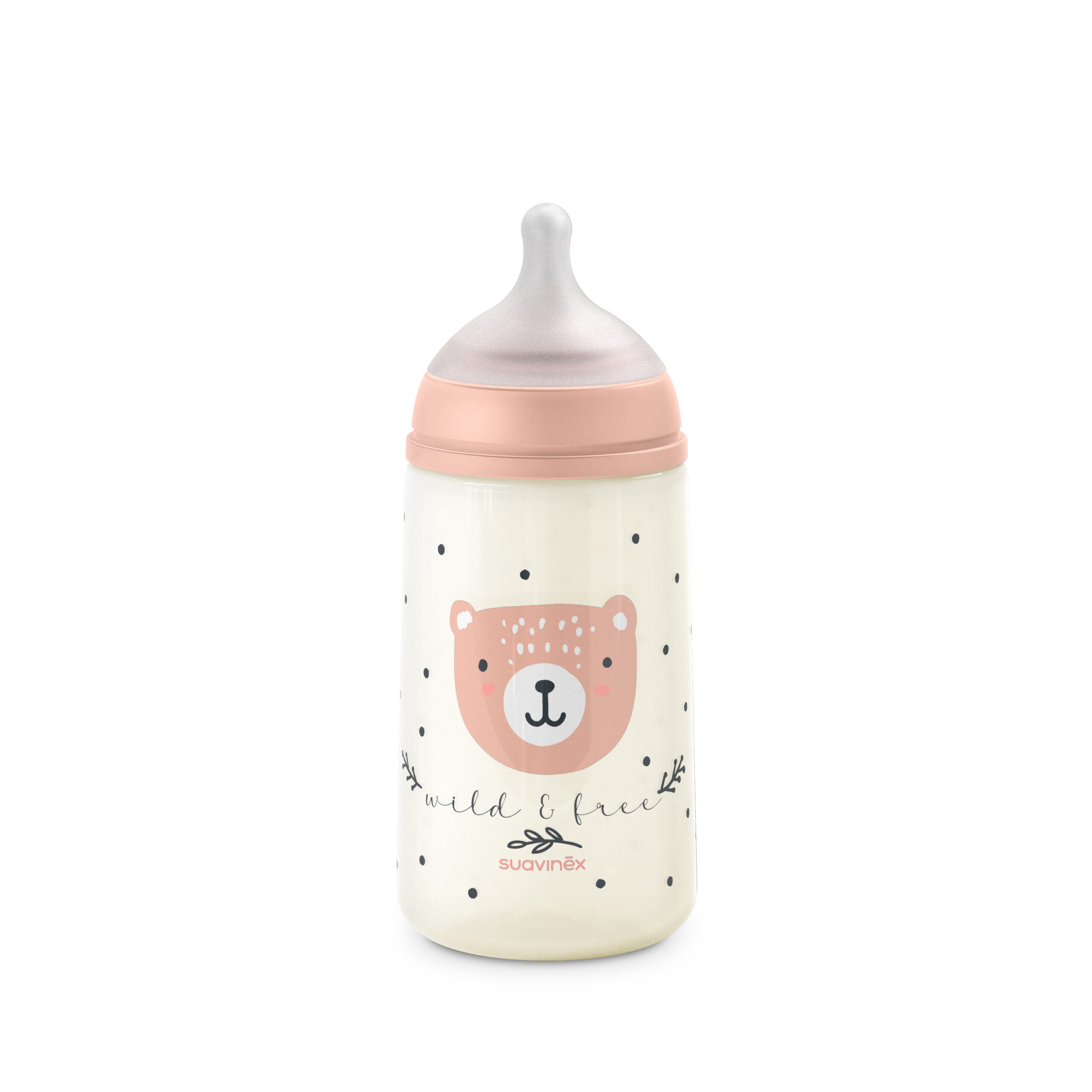 Mamadera Suavinex 270ml Anticólicos Wild Rosa | Estilo de Bebé