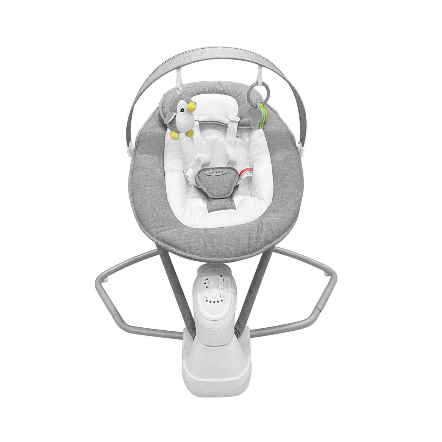 Silla mecedora vibradora para bebé BBPro Flow vista frontal — Estilo de Bebé