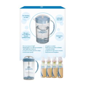 Jarra para mezclar leche Dr. Brown’s azul sin grumos
