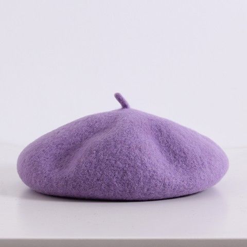 boina lana bebé sensiblue lavanda estilo francés otoño invierno — Estilo de Bebé