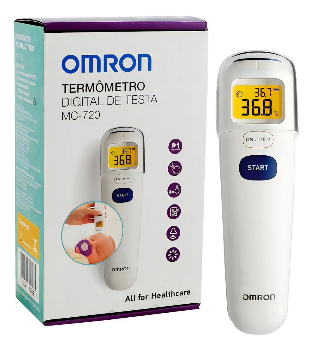 Termómetro Digital Infrarrojo Omron MC-720 Sin Contacto