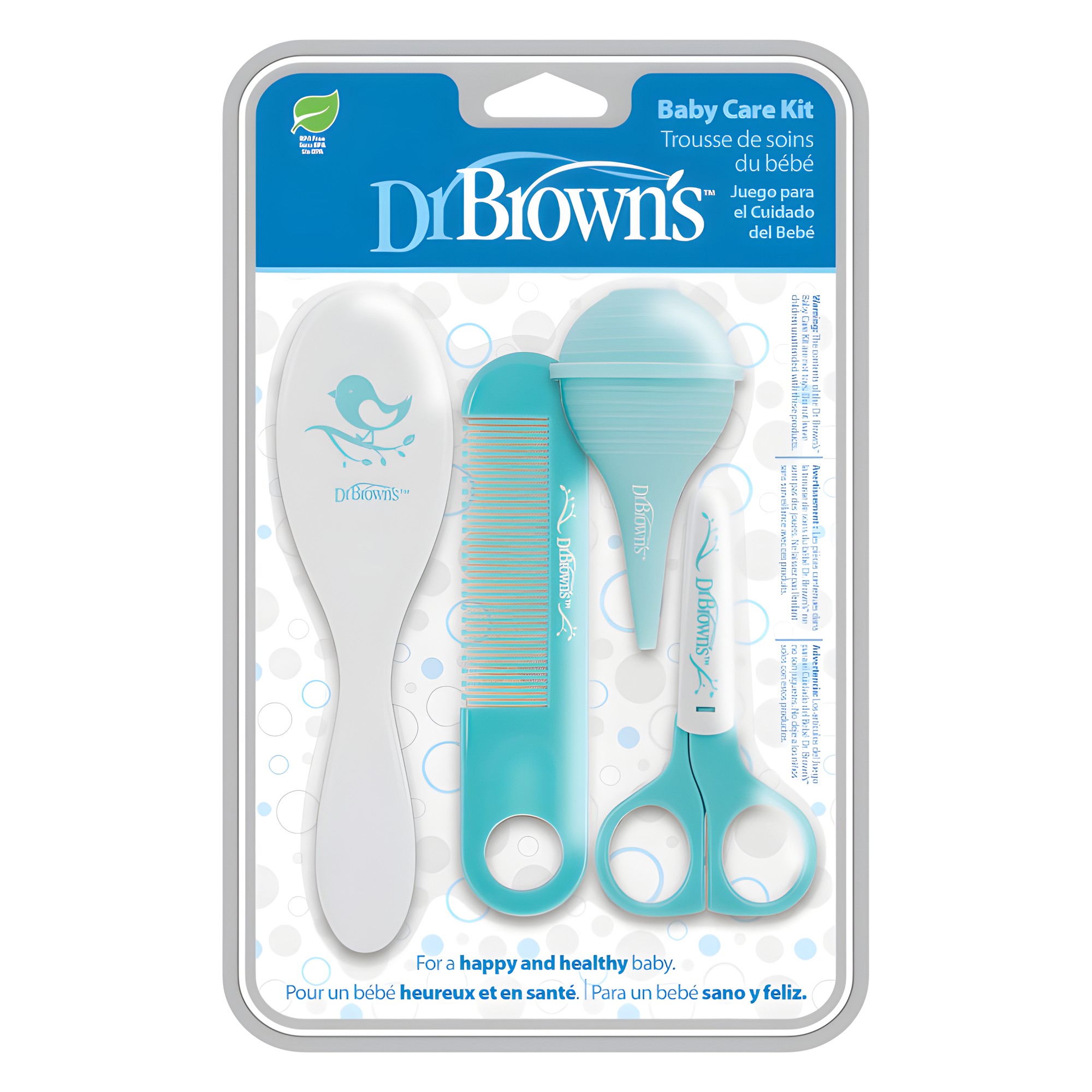 Baby Care Kit (Cepillo, Peineta, Aspirador Nasal y tijeras para uñas) Dr. Brown’s