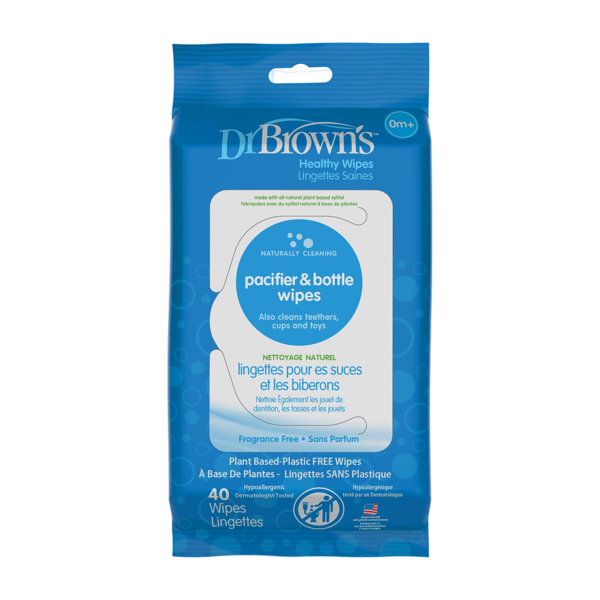 Toallitas Limpieza para Mamadera y Chupetes 40UN Dr. Brown’s