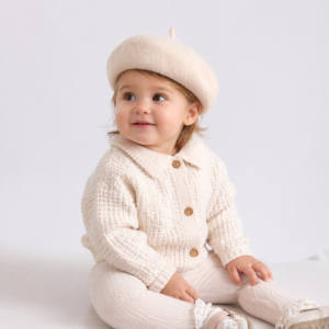 Boina para bebé beige