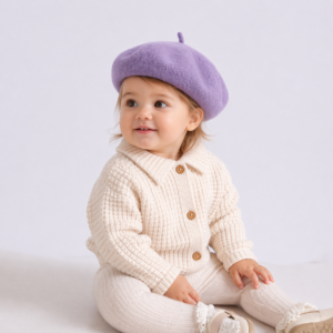 Boina para bebé lavanda