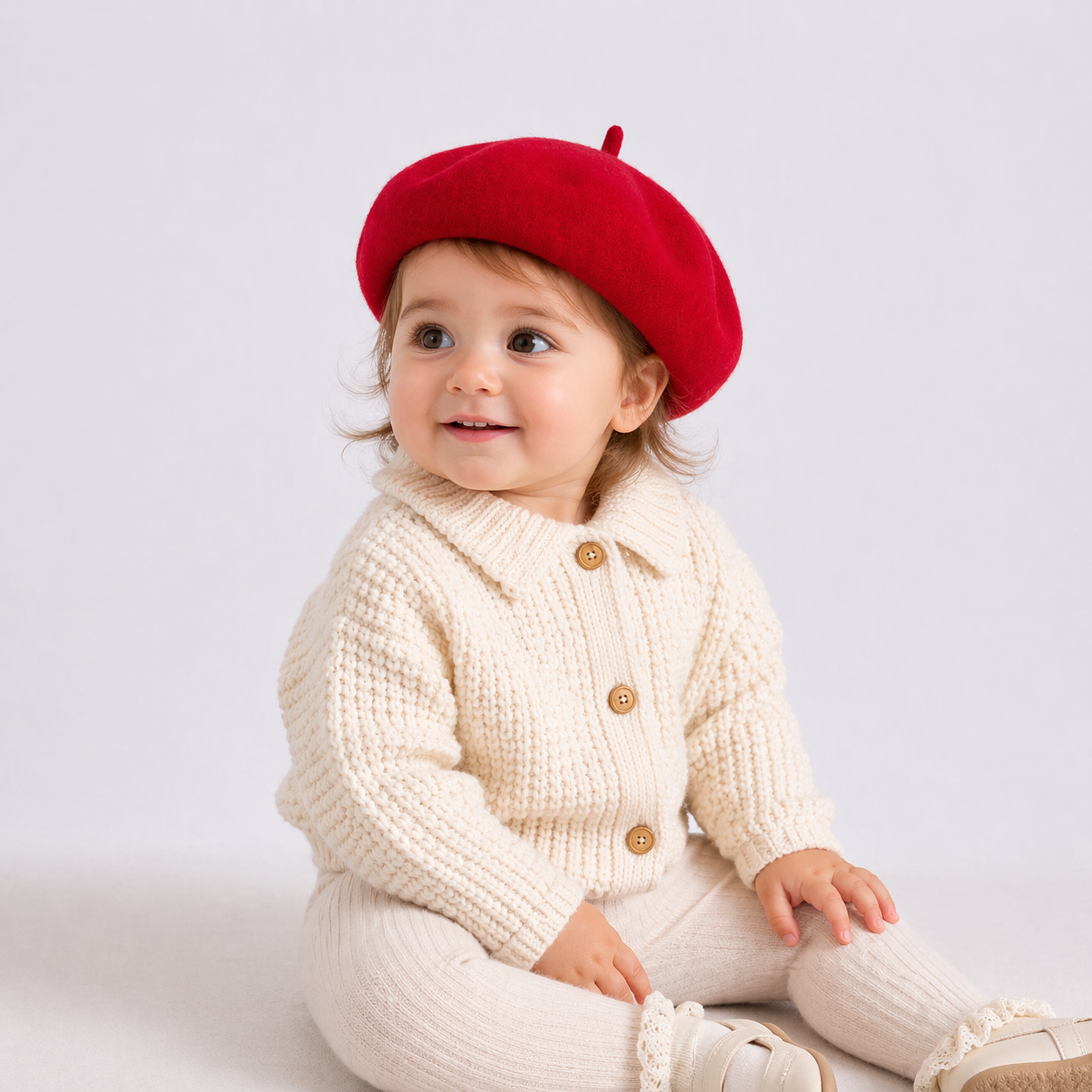 Boina para bebé Roja