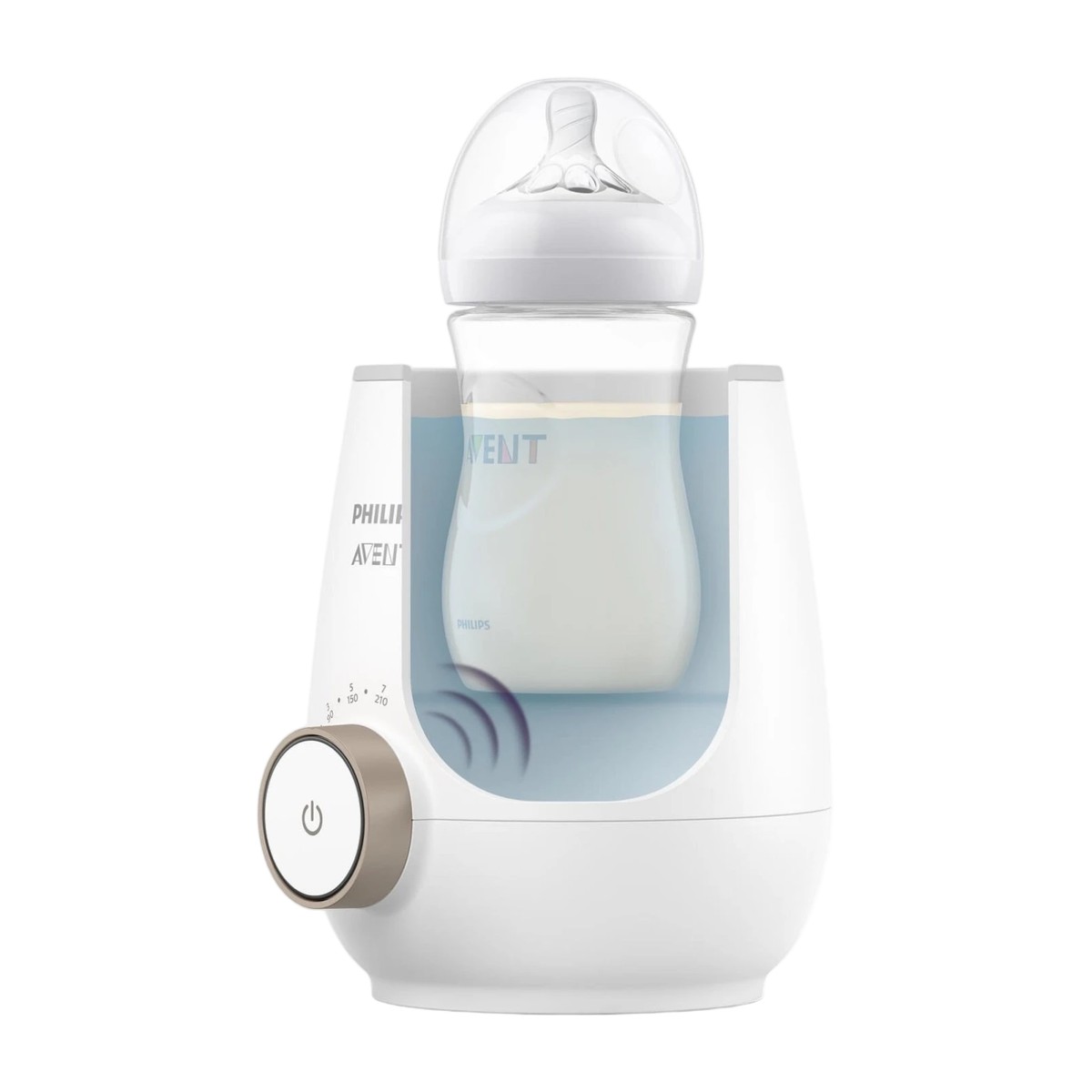 Calentador de biberones Philips Avent calentando leche de forma uniforme