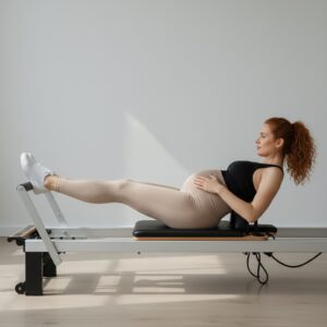 Calza maternal SensiBlue con panel abdominal de soporte alto