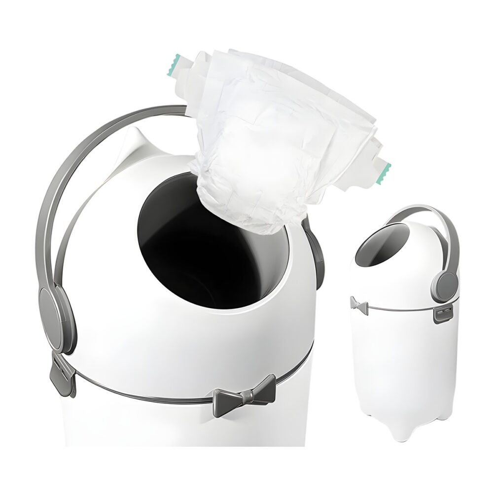 Contenedor de Pañales Hermético 10L Blanco Anti Olor | Sin Cartuchos