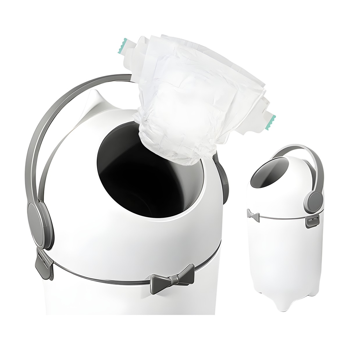 Contenedor de Pañales Hermético 10L Blanco Anti Olor | Sin Cartuchos