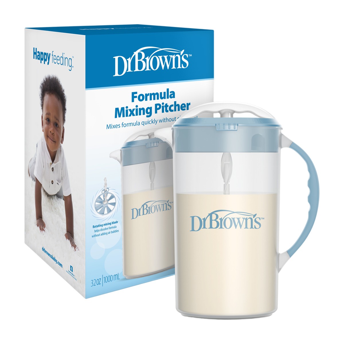 Jarra para Mezclar Leche Dr. Brown’s Azul | Sin Grumos