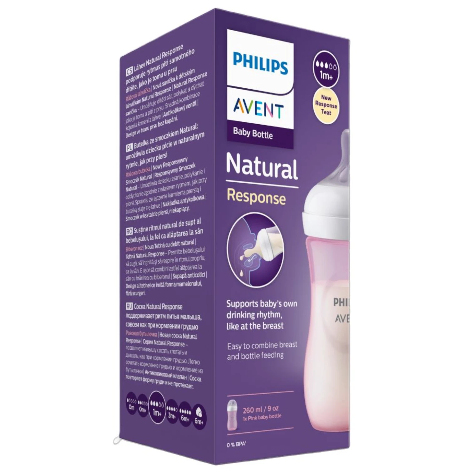 mamadera anticólicos airfree philips avent tetina tipo pecho — Estilo de Bebé