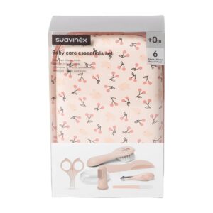 Neceser impermeable rosa Suavinex Birdies para accesorios de higiene del bebé — Estilo de Bebé