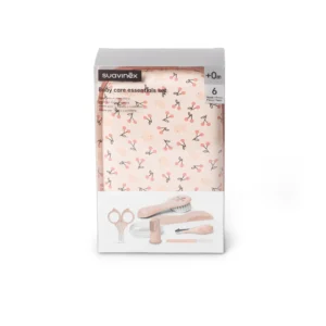 Neceser impermeable rosa Suavinex Birdies para accesorios de higiene del bebé — Estilo de Bebé