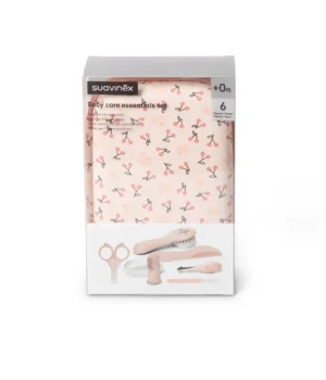 Neceser impermeable rosa Suavinex Birdies para accesorios de higiene del bebé — Estilo de Bebé