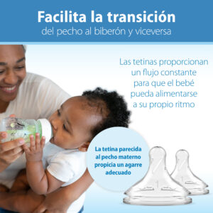 Tetinas de silicona Nivel 1 incluidas para recién nacido Dr. Brown's — Estilo de Beb