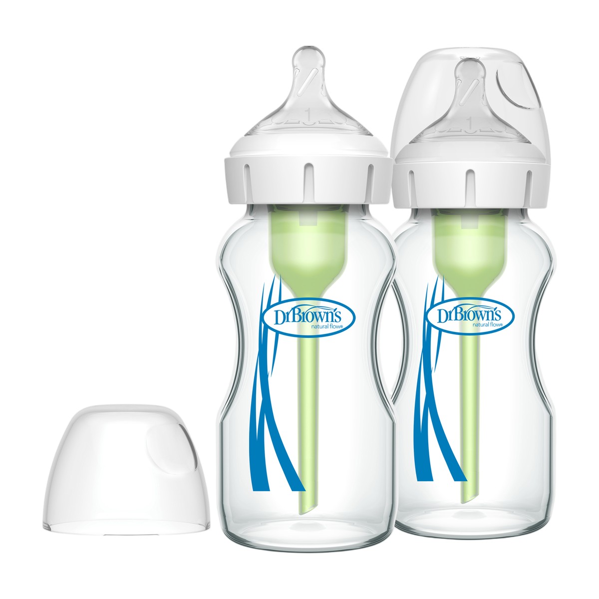 Pack 2 mamaderas Dr. Brown's vidrio 270ml boca ancha — Estilo de Bebé