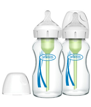 Pack 2 mamaderas Dr. Brown's vidrio 270ml boca ancha — Estilo de Bebé