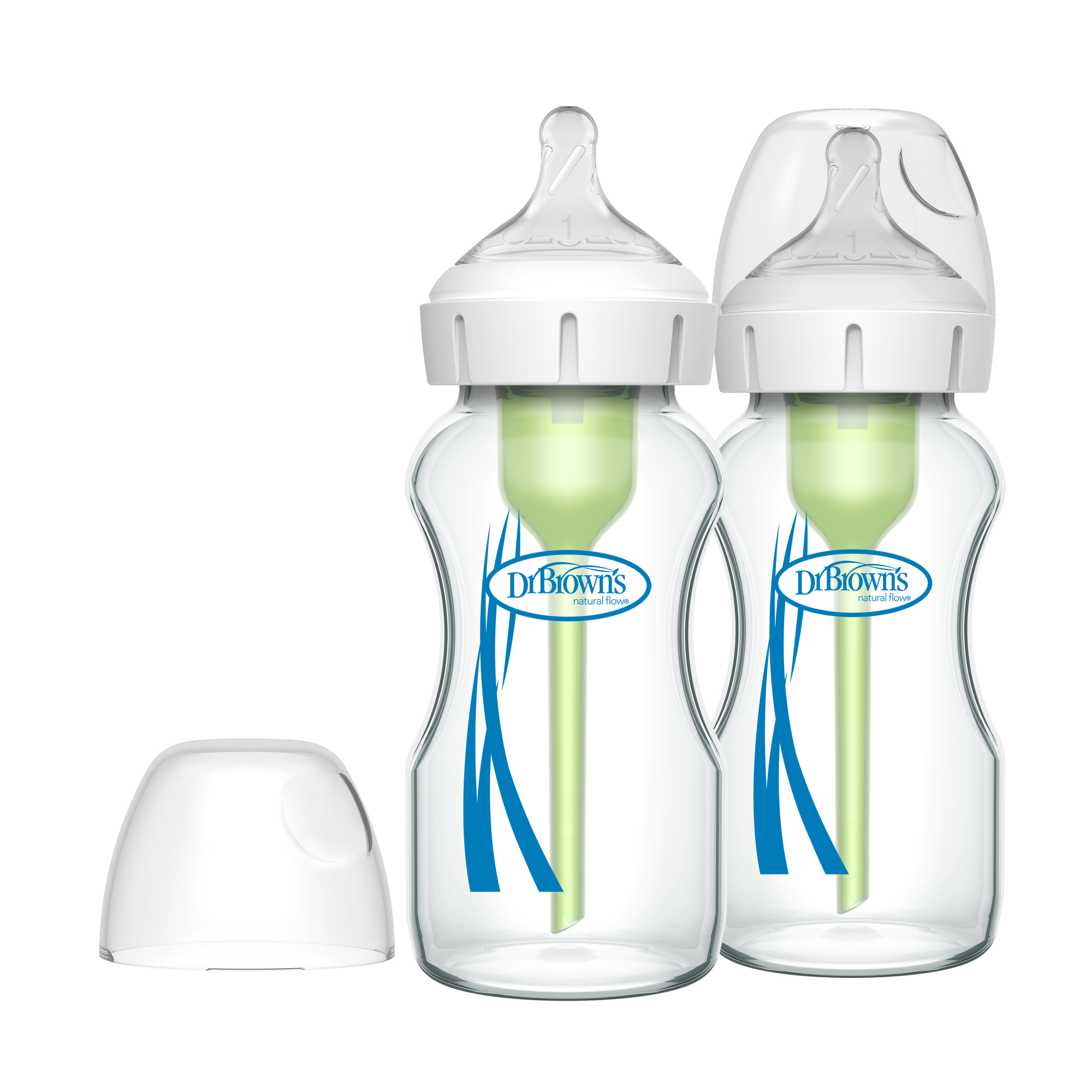 Pack 2 mamaderas Dr. Brown's vidrio 270ml boca ancha — Estilo de Bebé