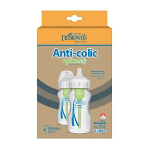 Pack 2 mamaderas Dr. Brown's de vidrio 270ml con sistema anticólicos
