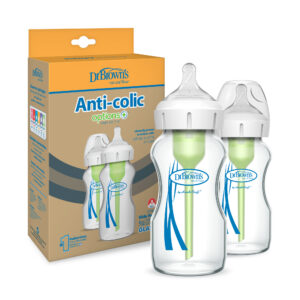 Pack 2 Mamaderas Boca Ancha Options+ Vidrio 270ml Dr. Brown's