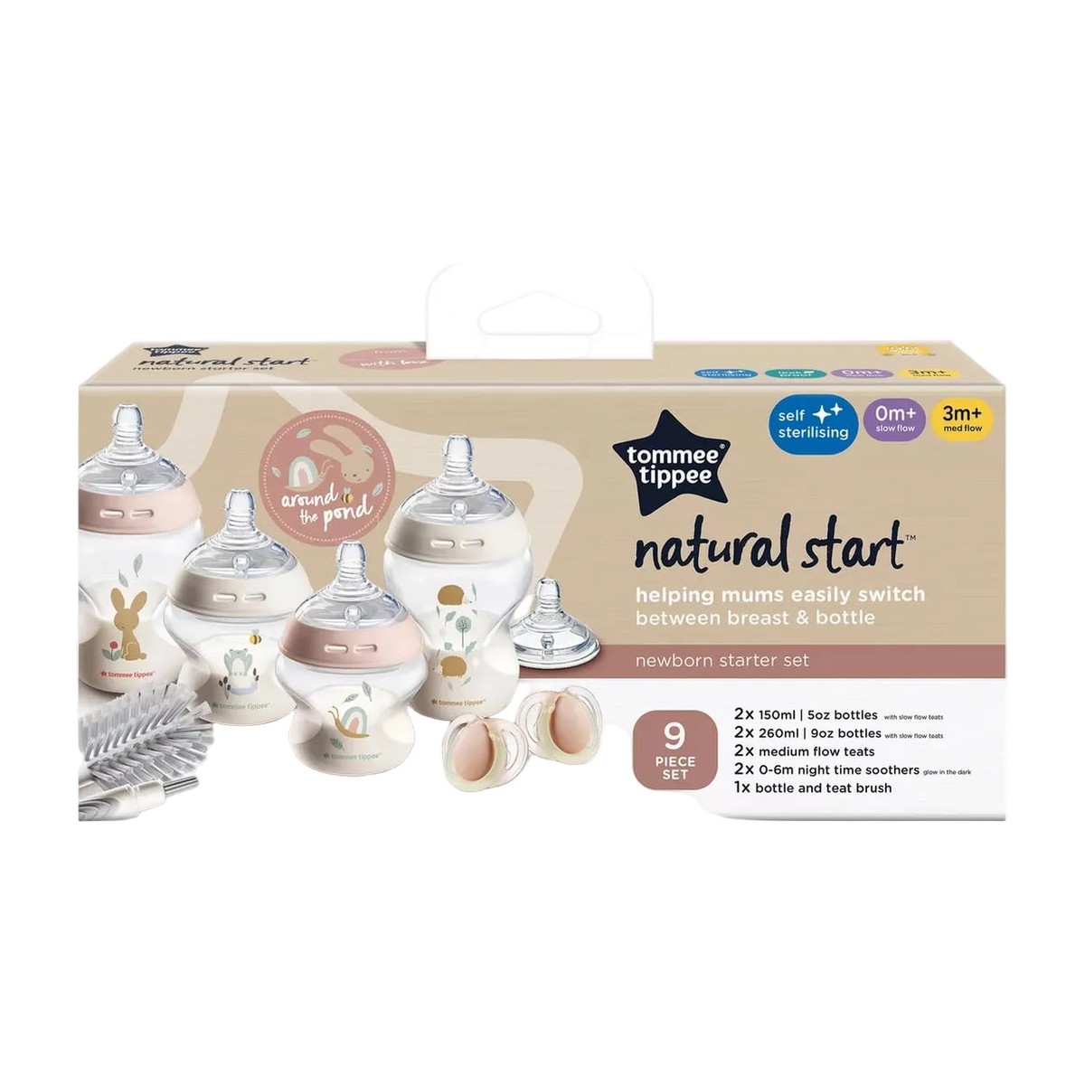 Set Mamaderas Recién Nacido Natural Start Rosa