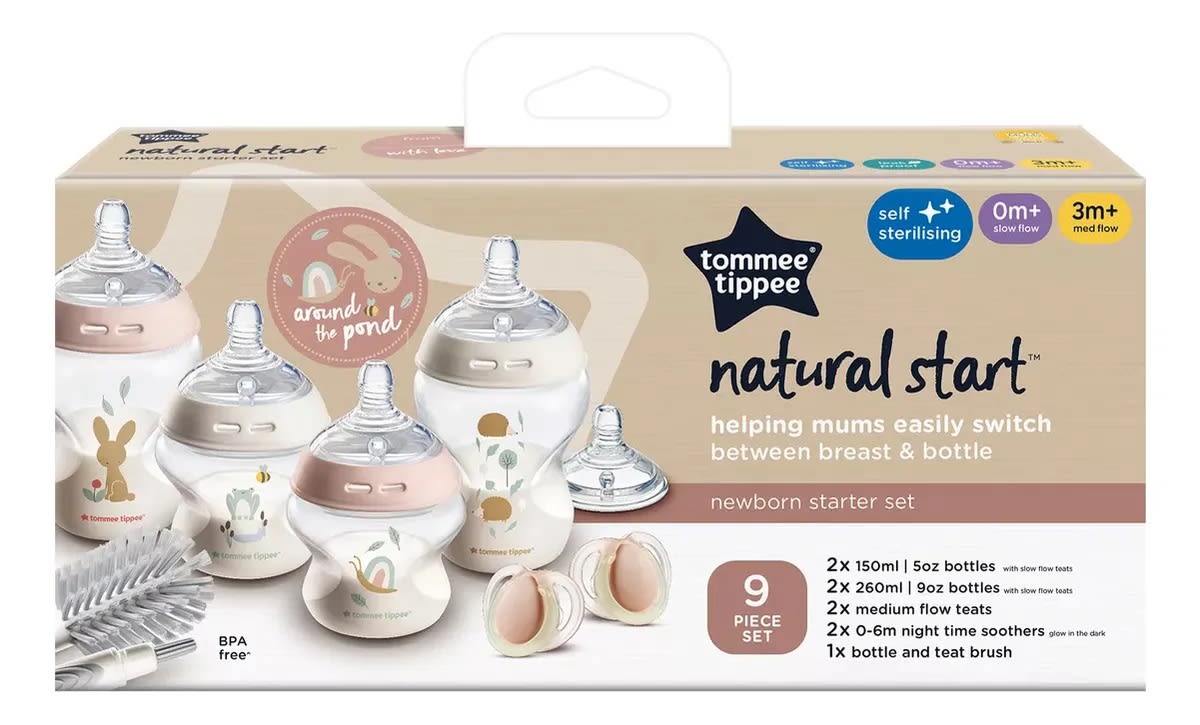 Set Mamaderas Recién Nacido Natural Start Rosa