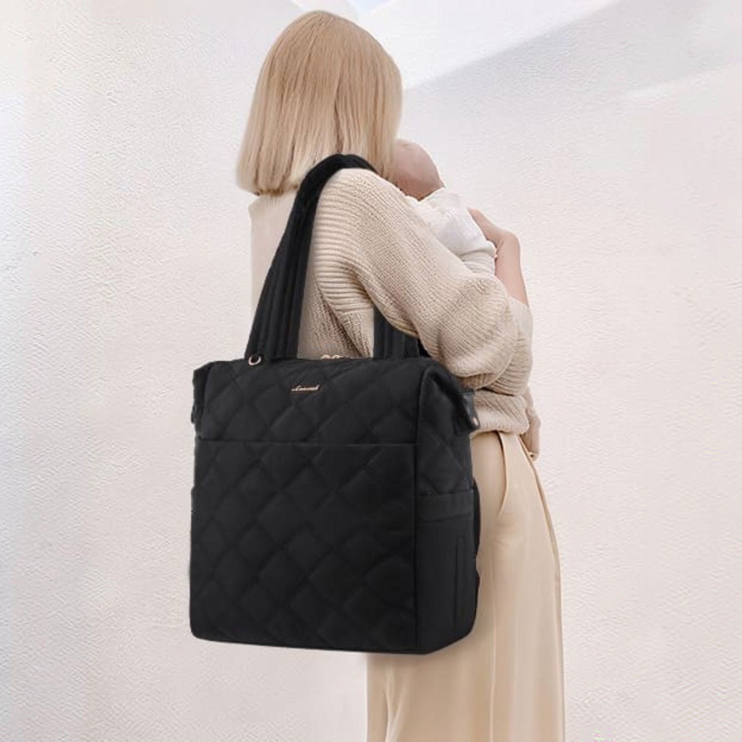 bolso maternal negro victoria