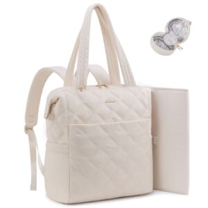 Bolso maternal Victoria beige acolchado 2 en 1